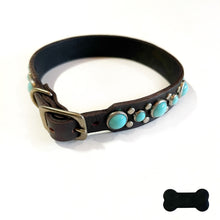 Load image into Gallery viewer, RN Design/Dog collar - Choco brown x Turq
