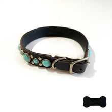 Load image into Gallery viewer, RN Design/Dog collar - Choco brown x Turq
