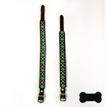 Load image into Gallery viewer, RN Design/Dog collar - Choco Brown x Green Opal
