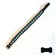 Load image into Gallery viewer, RN Design/Dog collar - Choco Brown x Lt Turq
