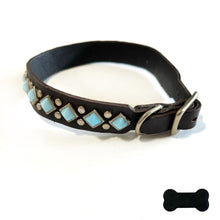Load image into Gallery viewer, RN Design/Dog collar - Choco Brown x Lt Turq
