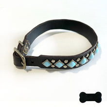 Load image into Gallery viewer, RN Design/Dog collar - Choco Brown x Lt Turq
