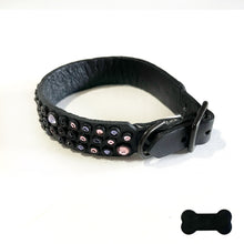 Load image into Gallery viewer, RN Design/Dog collar - Black x Pink Grape
