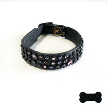 Load image into Gallery viewer, RN Design/Dog collar - Black x Pink Grape
