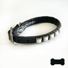 Load image into Gallery viewer, RN Design/Dog collar - Black x Pyramid White
