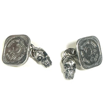 Load image into Gallery viewer, IF SIX WAS NINE/Masked skull &amp; coin cufflinks (2pcs)
