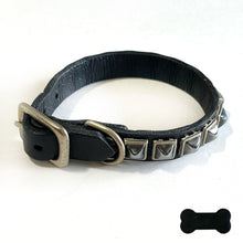 Load image into Gallery viewer, RN Design/Dog collar - Black x Pyramid Silver
