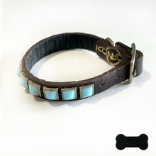 Load image into Gallery viewer, RN Design/Dog collar - Choco Brown x Pyramid Turq
