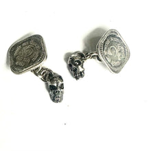 Load image into Gallery viewer, IF SIX WAS NINE/Masked skull &amp; coin cufflinks (2pcs)
