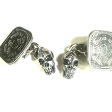 Load image into Gallery viewer, IF SIX WAS NINE/Masked skull &amp; coin cufflinks (2pcs)
