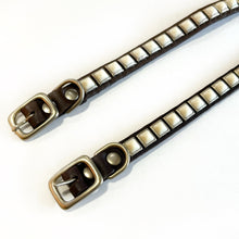 Load image into Gallery viewer, RN Design/Dog collar - Choco Brown x Pyramid White
