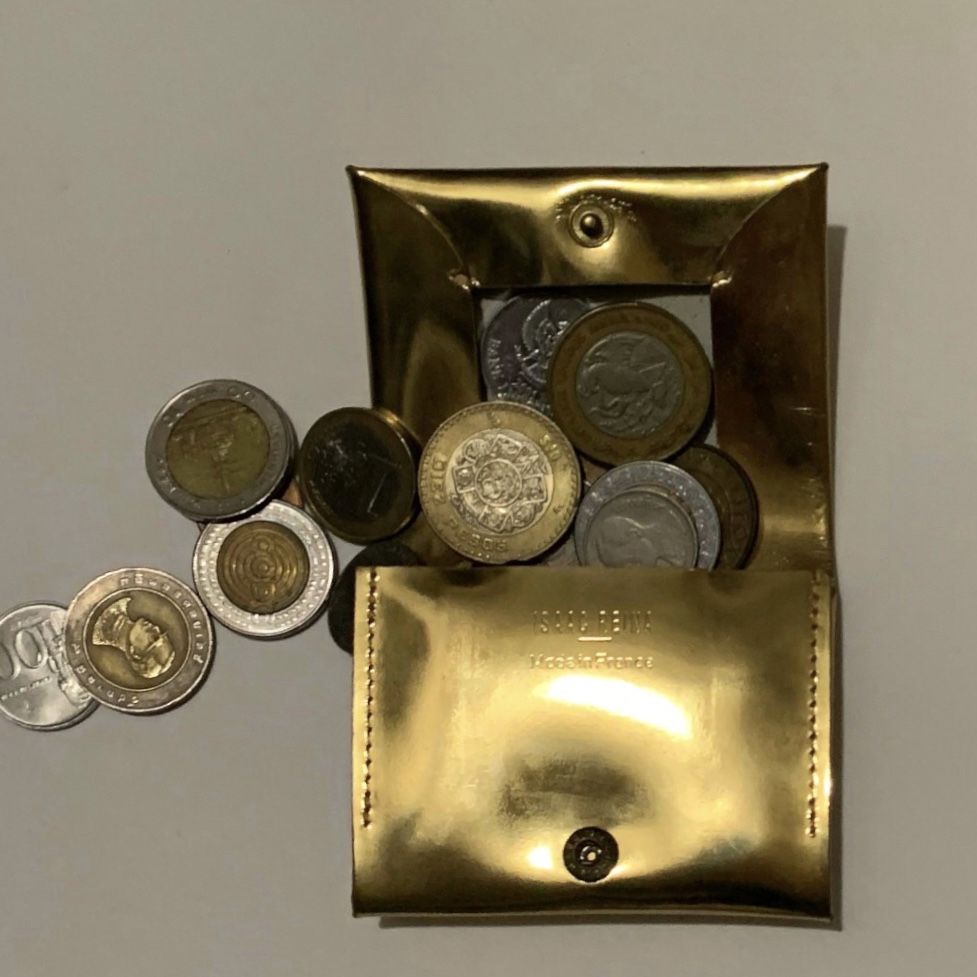 ISAAC REINA/WALLET (6.5cm × 8cm) GOLD