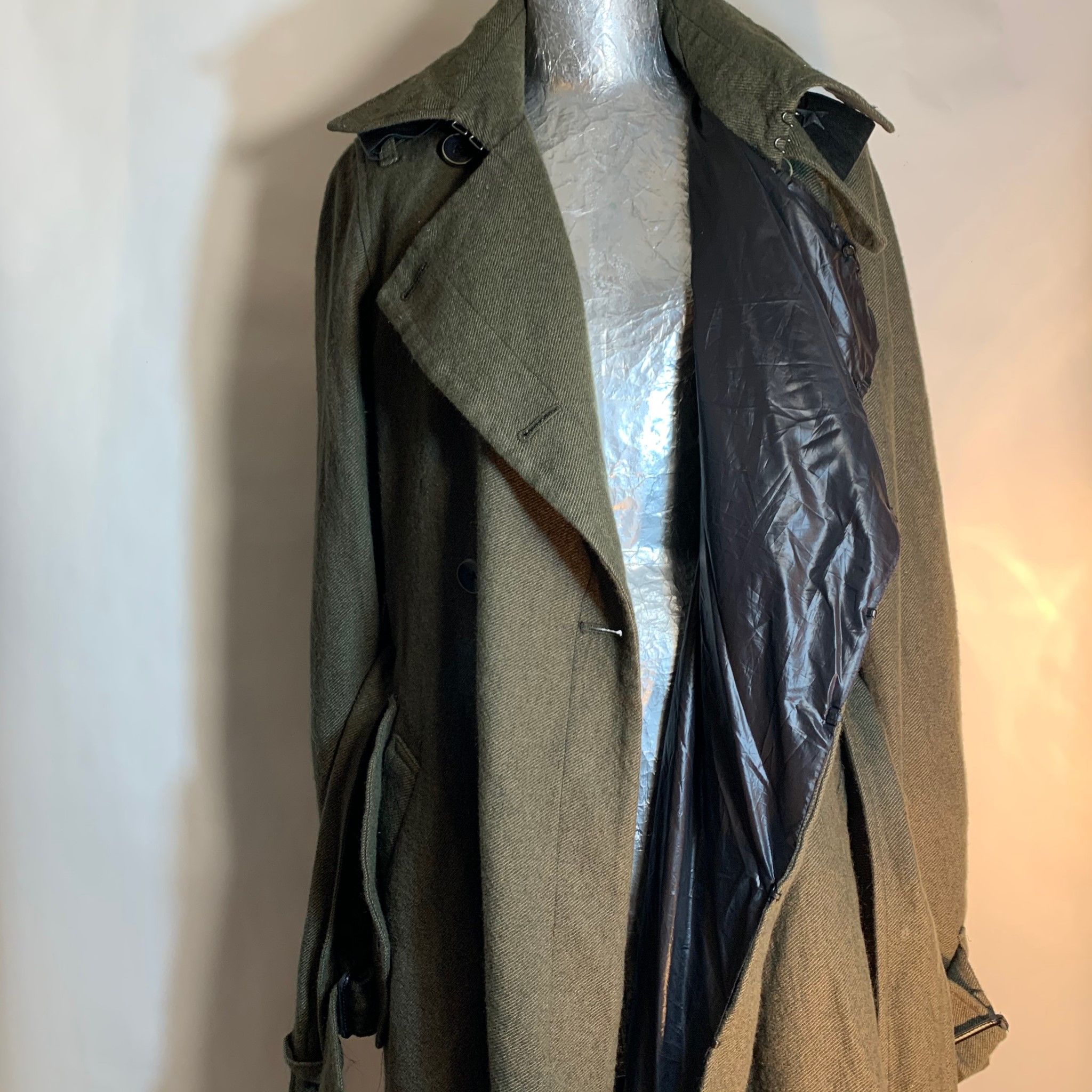 ジャケット・アウター 00s archive L.G.B. rock'n trench coat No Attention Remake line - Czechoslovakia Remake Melton Wool