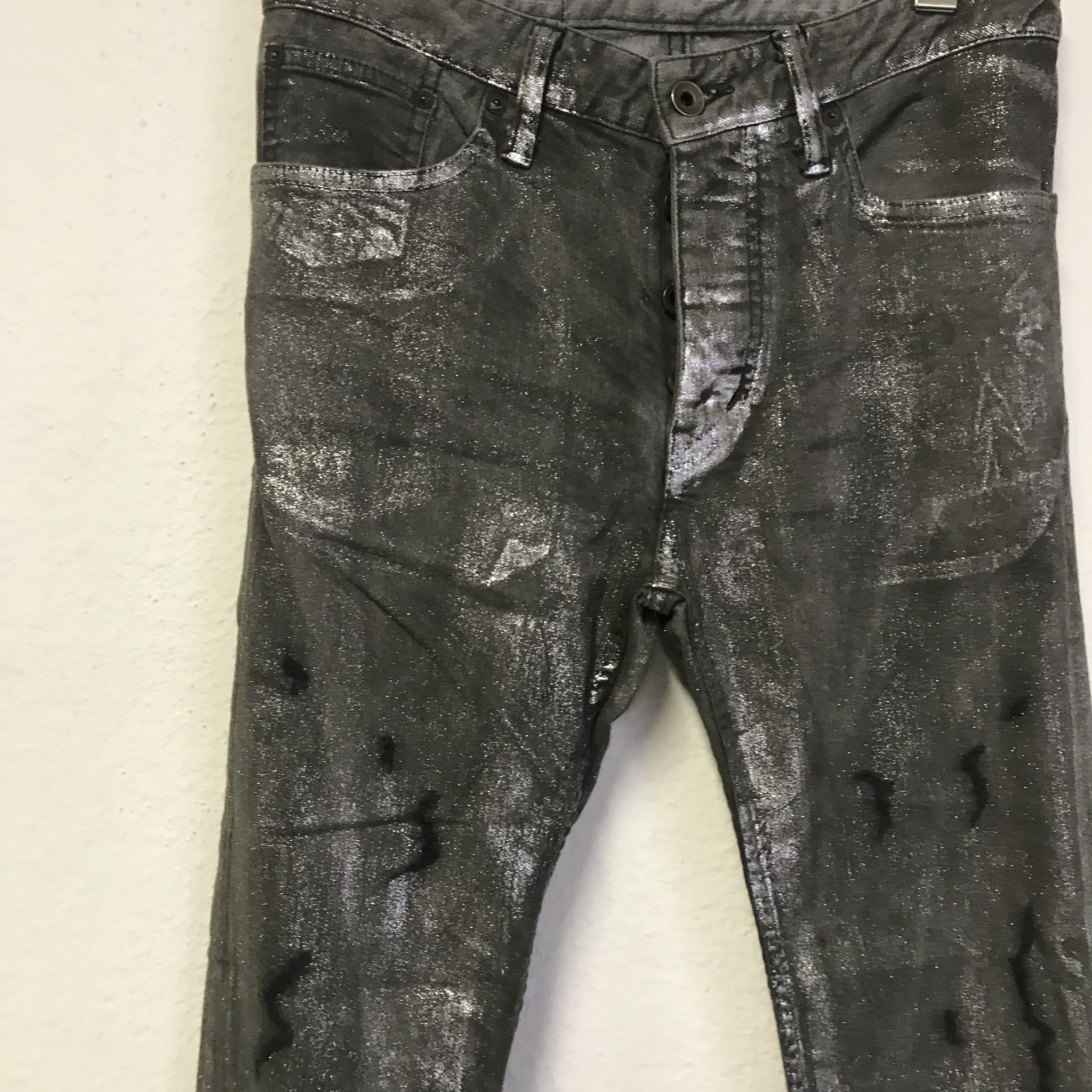 LGB S/WOLF Waxed Distressed Denim Pants